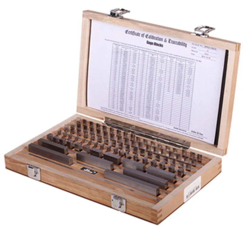 Precise Rectangular Gage Block Set-Metric Grade 2 (0.5 thru 100mm 87 PC Set) - MGB-870